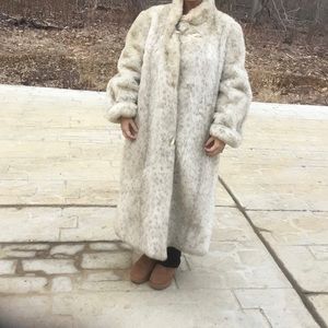 Long faux fur coat